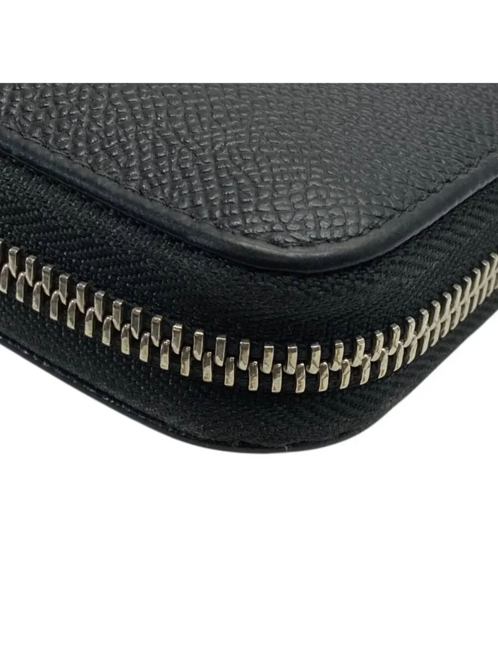 Bvlgari Man Wallet Zip Around Logo Silver Leather Black Sophistication Luxury - Picture 4 of 10